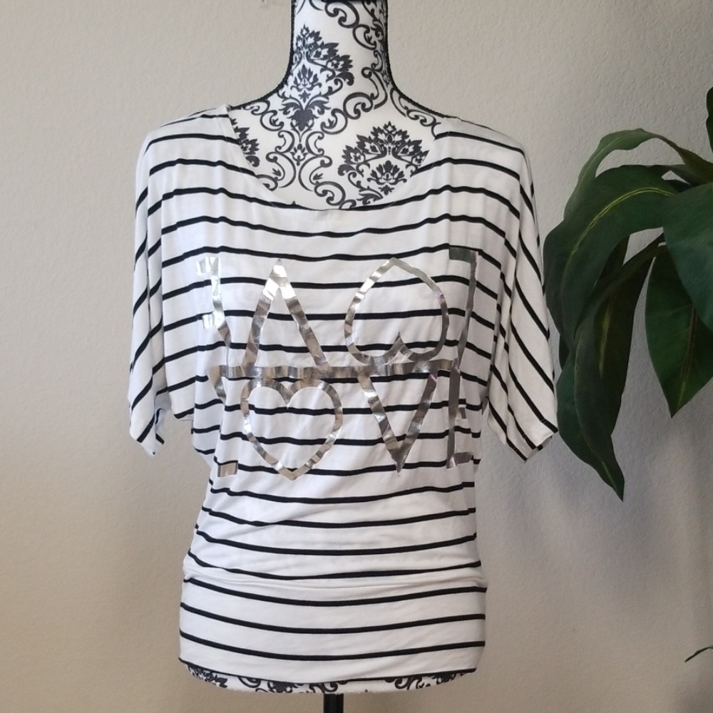 "LOVE" Stripe Blouse